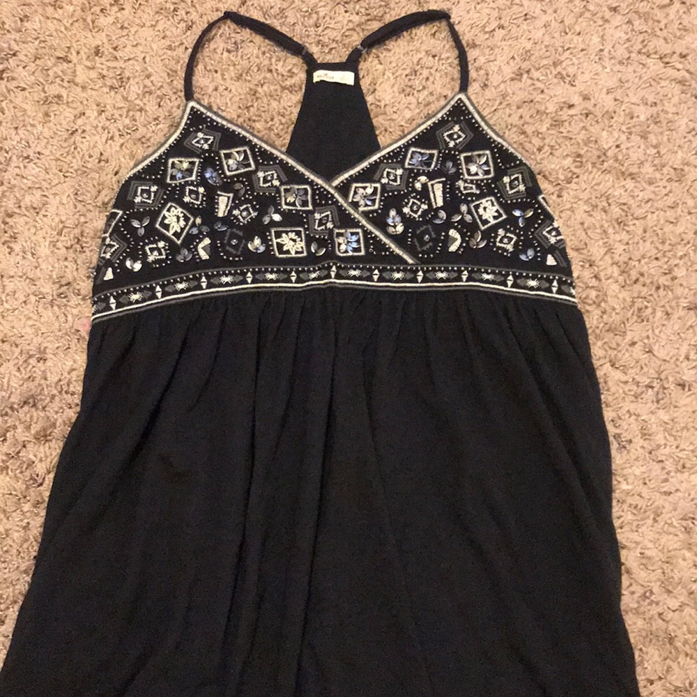 Black Beaded Tank